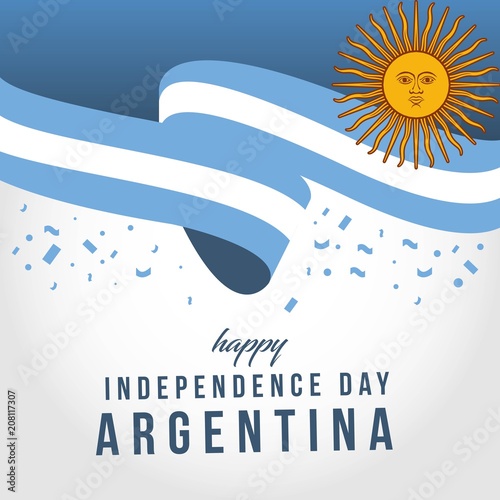 Happy Argentina Independent Day Vector Template Design Illustration