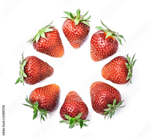 Erdbeeren im Kreis