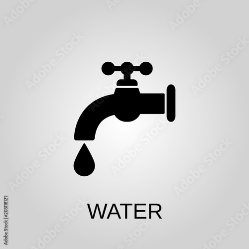 Water icon. Water symbol. Flat design. Stock - Vector illustration