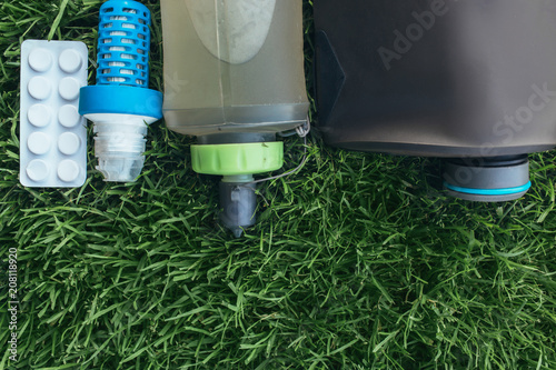 Canvastavla kit for water purification during the hiking