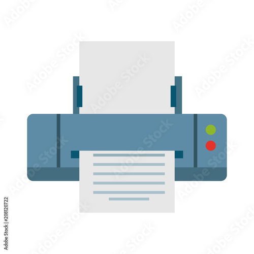 Computer printer isolated vector illustration graphic design