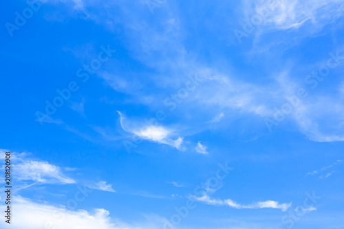 Sky blue or azure sky and cloud on summer daytime