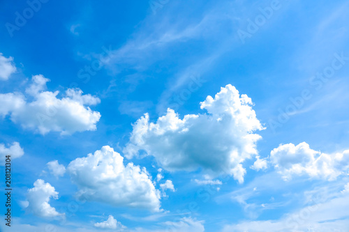 Fototapeta Naklejka Na Ścianę i Meble -  Sky blue or azure sky and cloud on summer daytime