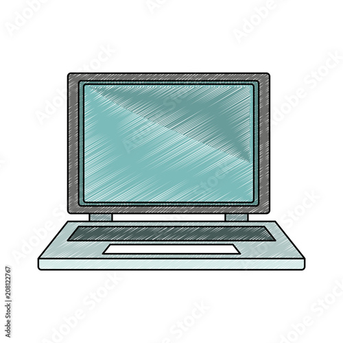 Laptop computer technology vector illustration graphic design