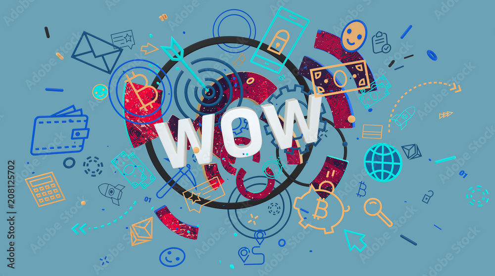 Fototapeta premium abstract composition Wow