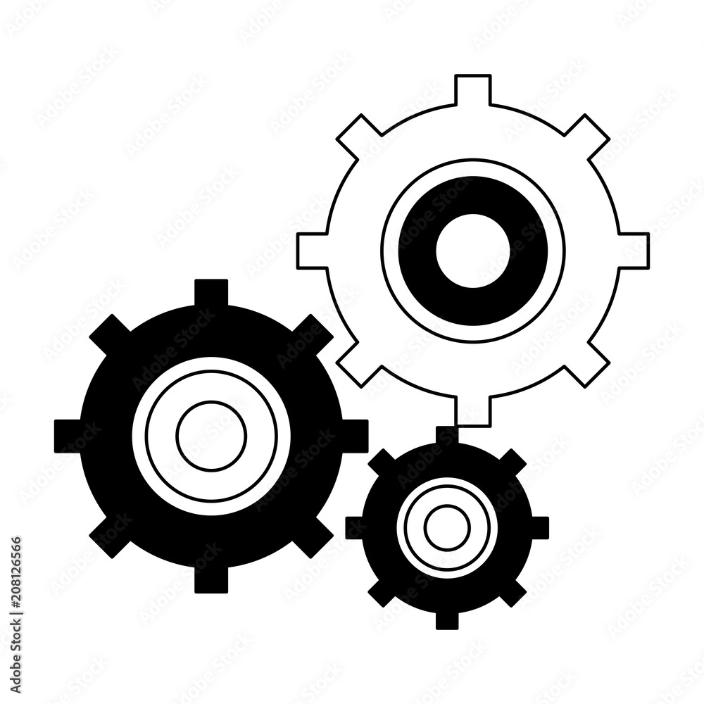 Gears working symbol vector illustration graphic design Gears working symbol vector illustration graphic design
