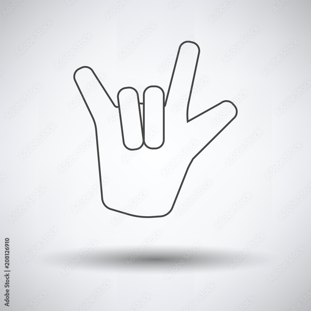 Rock hand icon Rock hand icon