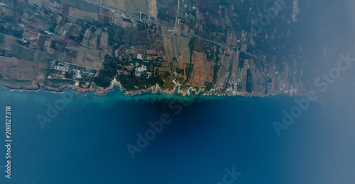 Apulia Italy blue Sea summer Coastline Drone 360 vr © Vivid Cafe