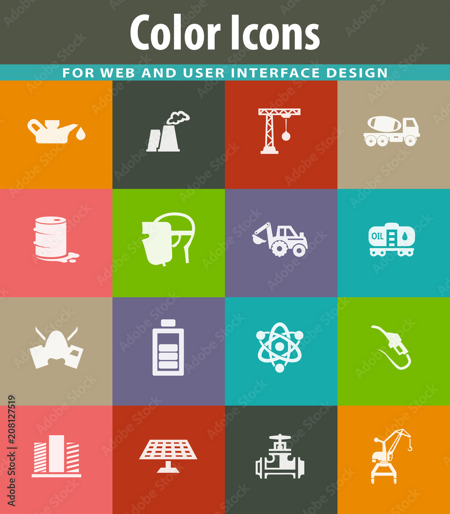 Industry icons set Industry icons set