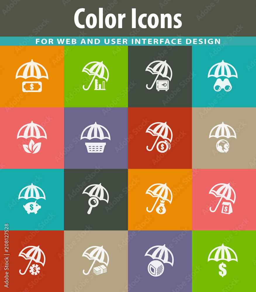 Insurance icons set Insurance icons set