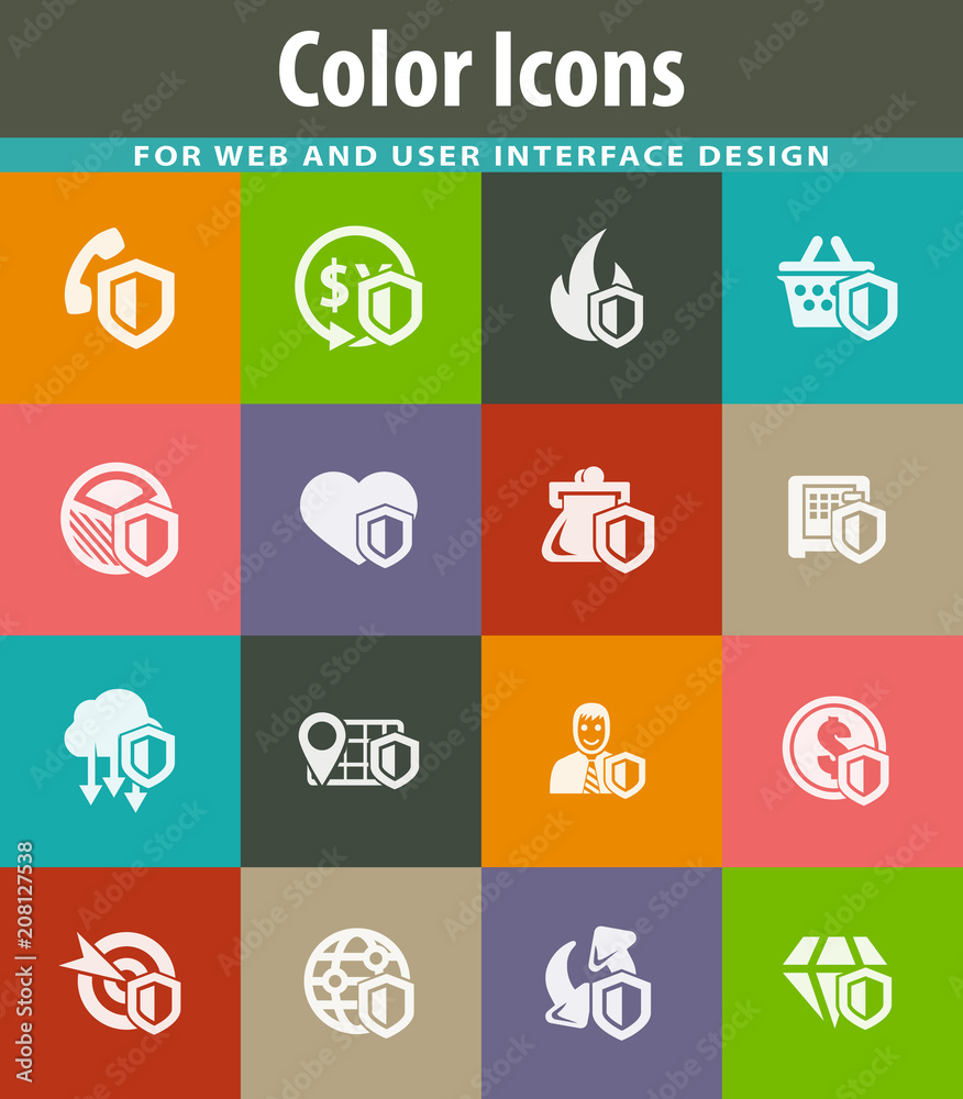 Insurance icons set Insurance icons set