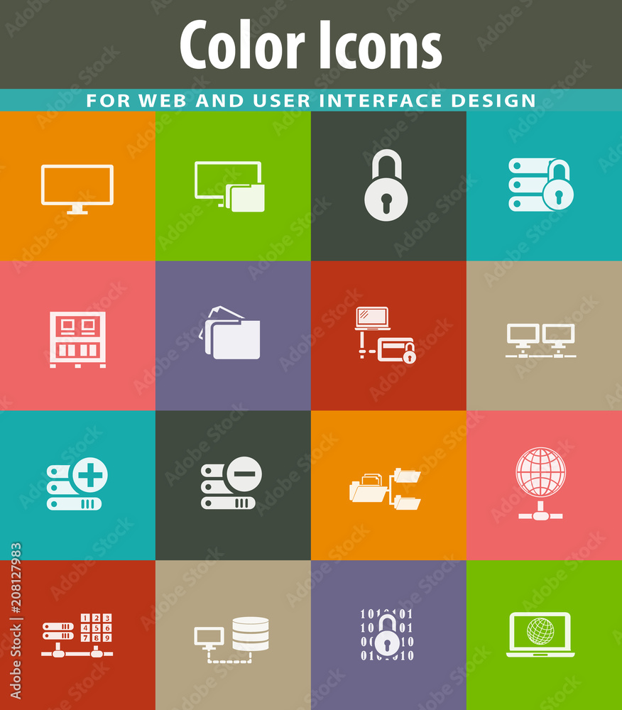 Internet, server, network icons set Internet, server, network icons set