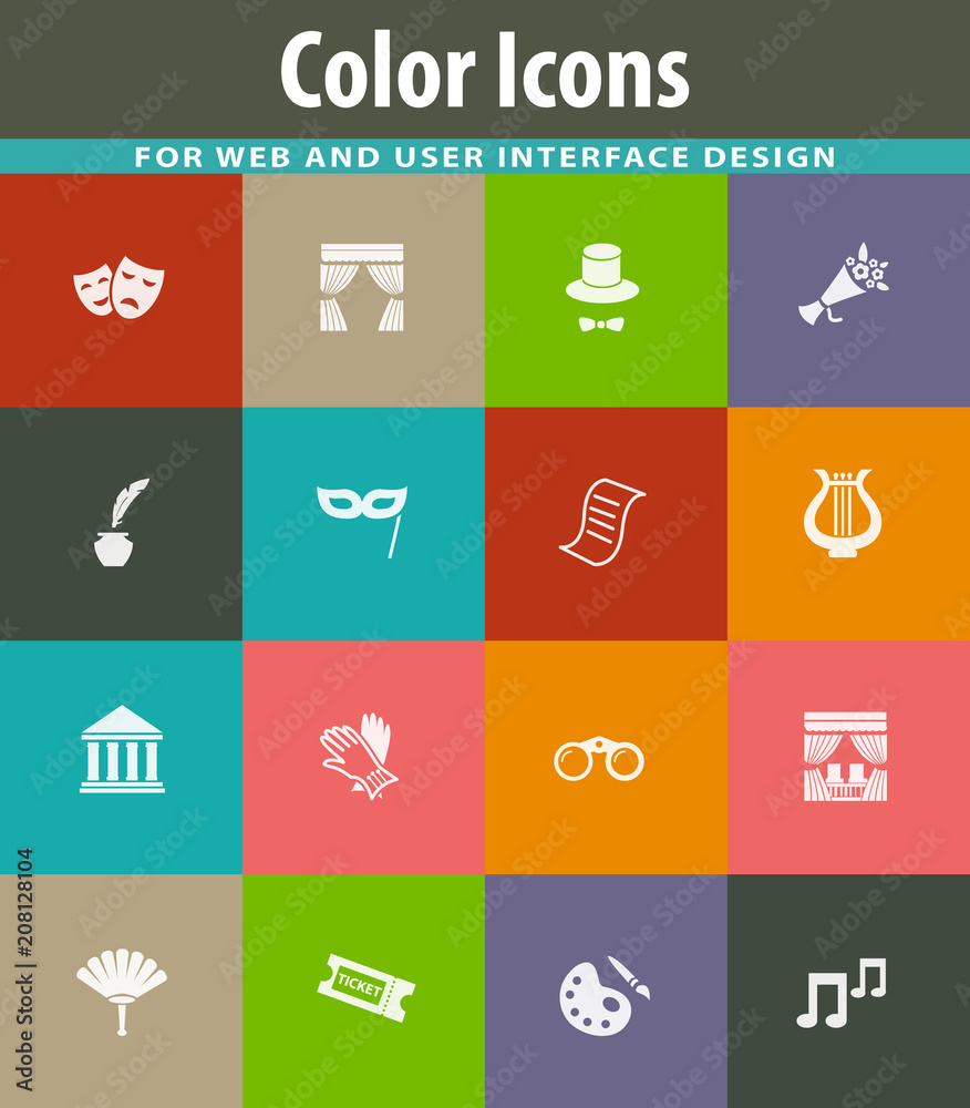 Theater icons set Theater icons set