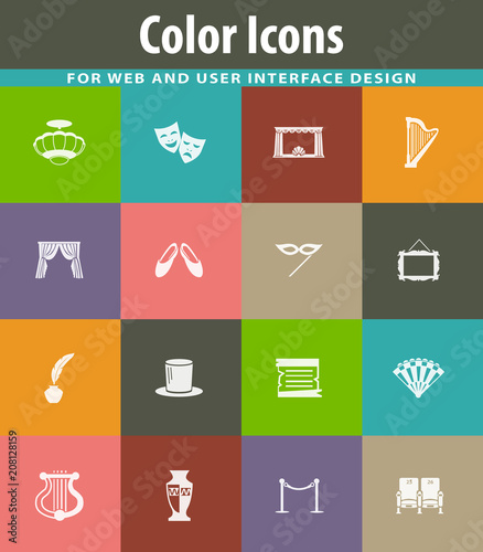 Theater icons set