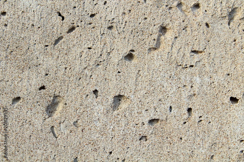 The surface of the foam block is close-up. Background.