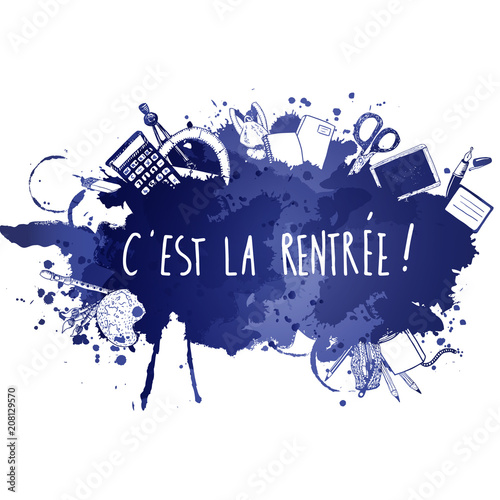 French Back to school background