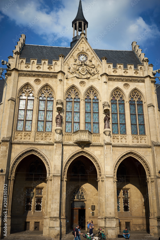 Town Hall of Erfurt in Germany / Gothic Architecture