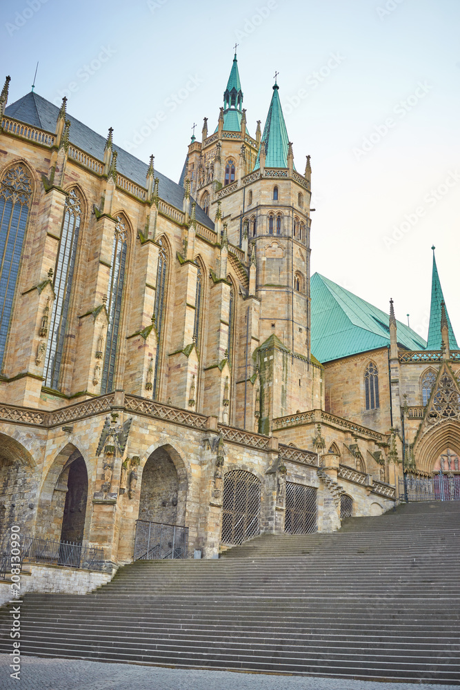 Cathedral and Severi-Church in Erfurt in east Germany Cathedral and Severi-Church in Erfurt in east Germany