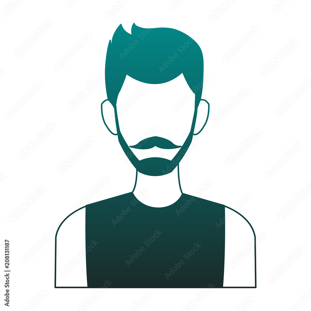 Young man faceless cartoon vector illustration graphic design Young man faceless cartoon vector illustration graphic design