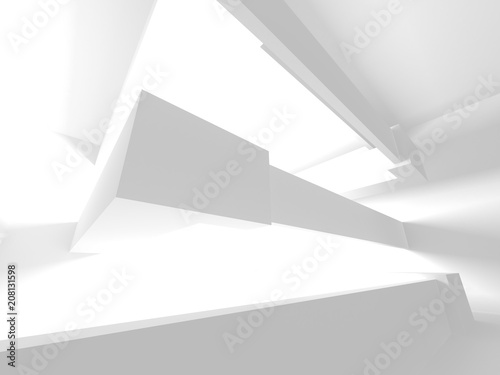 Futuristic White Architecture Design Background