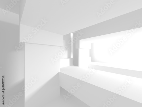 Abstract Modern White Architecture Background