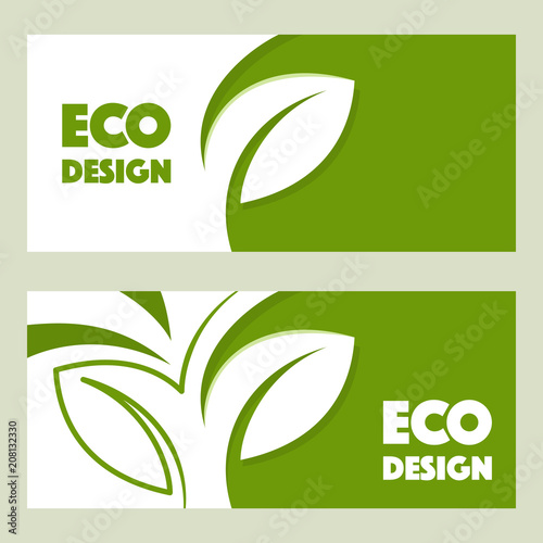 Eco design. Vector abstract design web banner template.