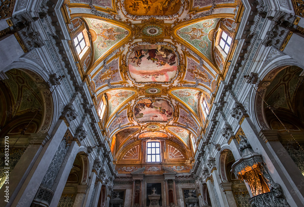 interiors of chiesa I Gesuiti, Venice, Italy