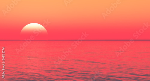 Beautiful sea and sky at sunset © Sergey Tokarev