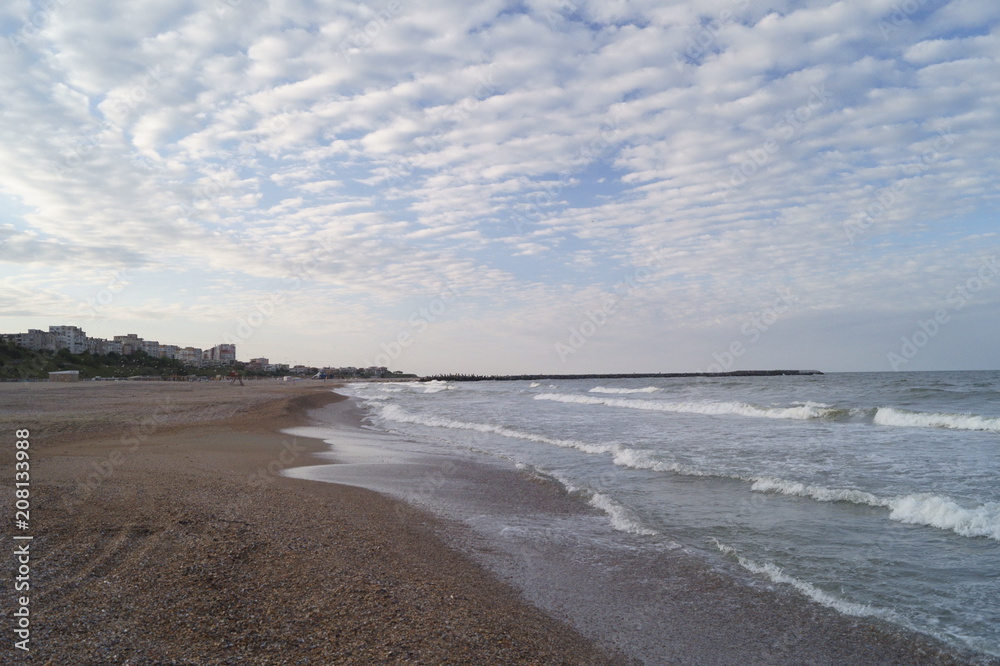 The colors of the Black Sea at twilight, Constanta, Romania

