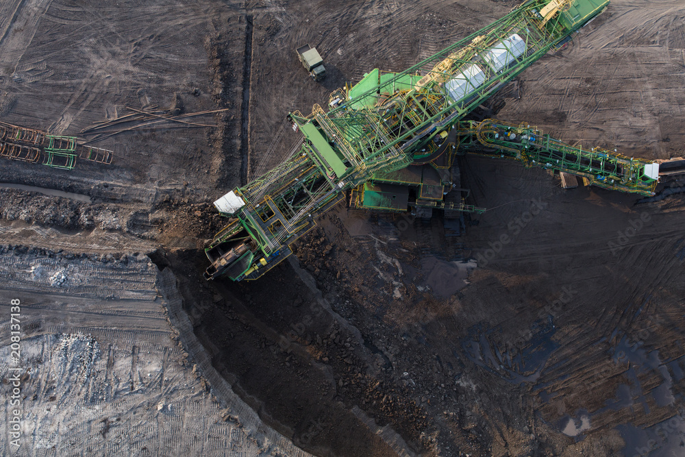 aerial view of coal mine in Poland aerial view of coal mine in Poland