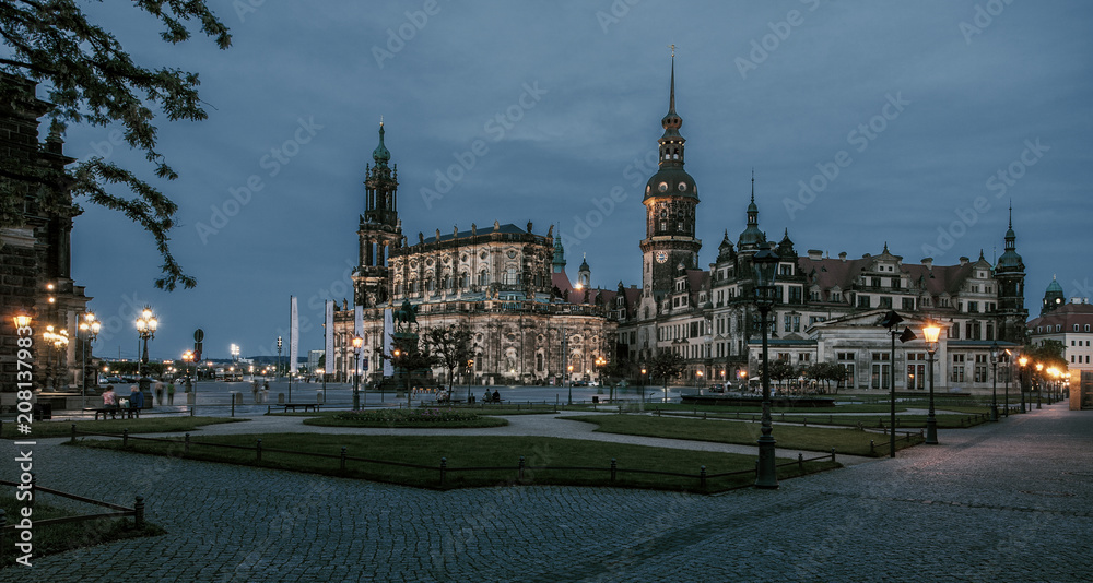 Dresden Castle ,Dresden Cathedral , Cathedral of the Holy Trinity , Catholic Church of the Royal Court of Saxony.