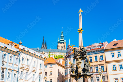 Column of the Holy Trinity, Figures of Saints, Prague, Czech Republic © neurobite