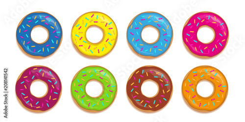 bunte donuts mit streuseln 8er Set