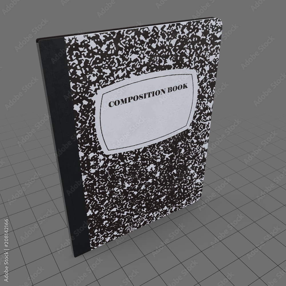 Composition notebook Stock 3D asset | Adobe Stock