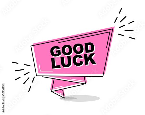 violet flat line banner good luck