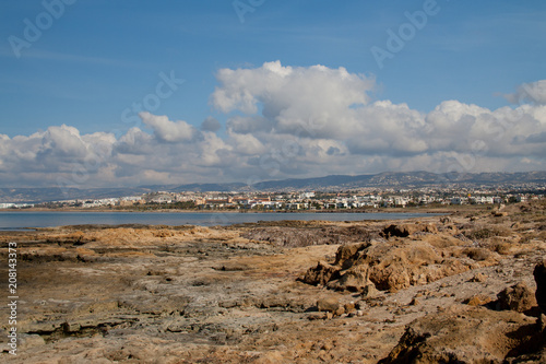 View of the coastline in Paphos, Cyprus