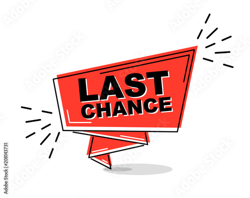 red flat line banner last chance