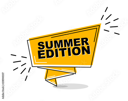 yellow flat line banner summer edition