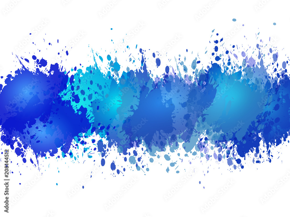 Obraz premium Blue Abstract Artistic Watercolor splash