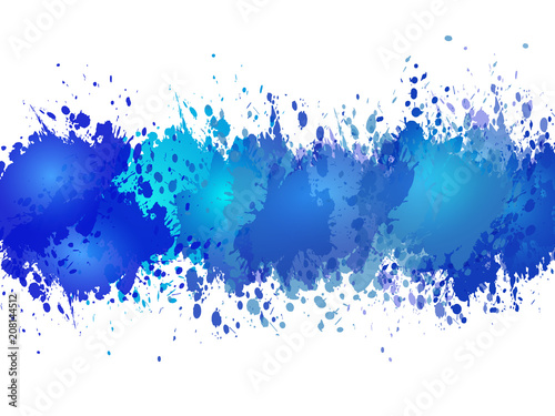 Blue Abstract Artistic Watercolor splash
