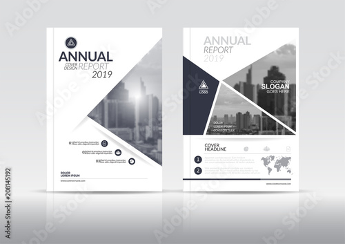 Annual report cover brochure flyer design template.