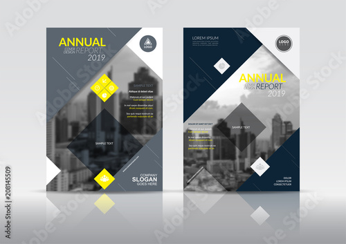 Annual report cover brochure flyer design template.