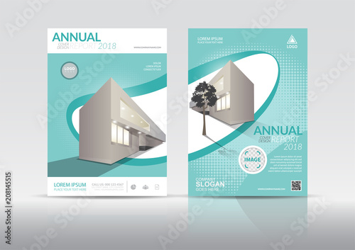 Annual report cover brochure flyer design template.