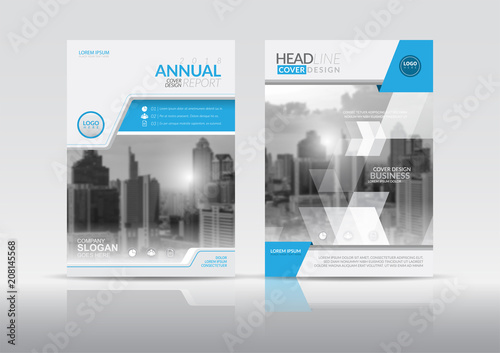 Annual report cover brochure flyer design template.