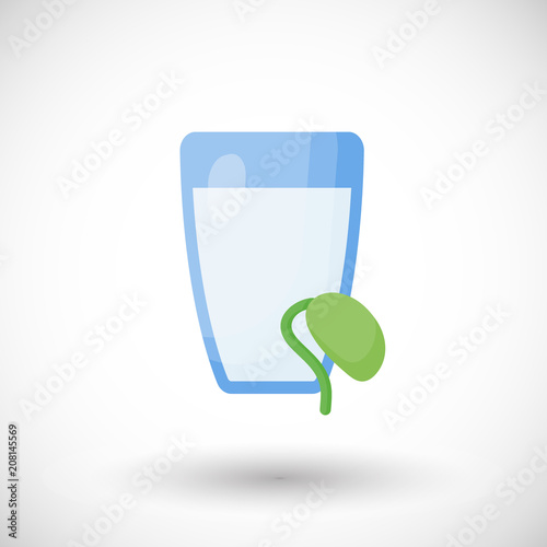 Soy milk vector flat icon