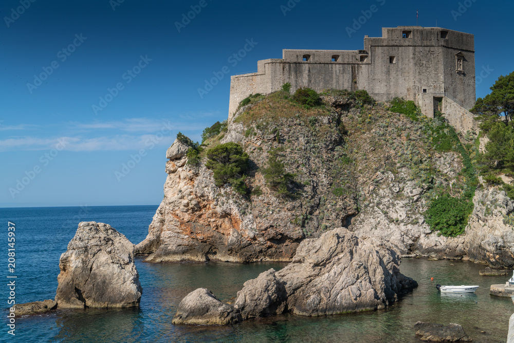 Inlet and castle Dubrovnik, Croatia