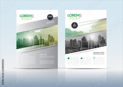 Annual report cover brochure flyer design template.
