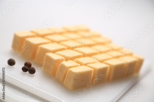 Different types of cheese slices
