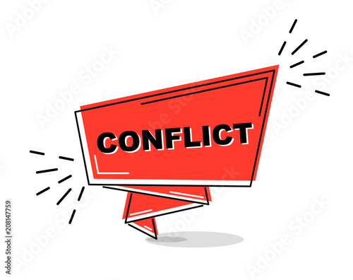red flat line banner conflict
