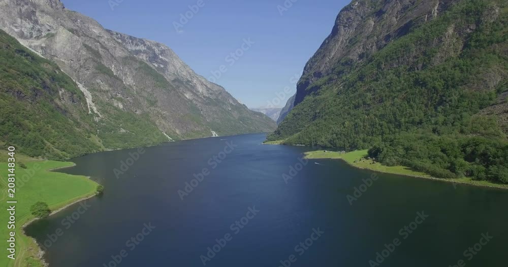 Traditional farm hamlet along N_rÀyfjord, Gudvangen, Unesco World Heritage Site, Aurland, Norway Traditional farm hamlet along N_rÀyfjord, Gudvangen, Unesco World Heritage Site, Aurland, Norway